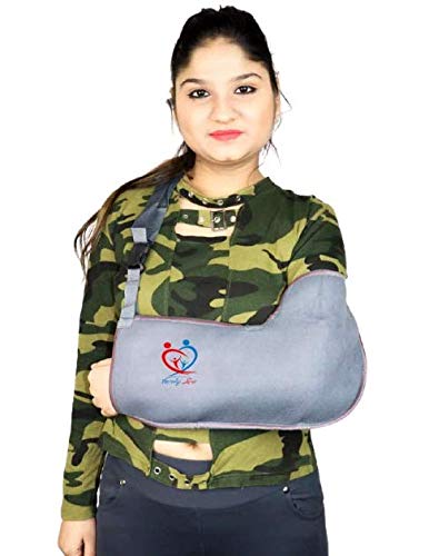 FAMILY LINEARM SLING POUCH FOR BETTER SUPPORT TO THE SHOULDER AND ARMS(Grey, XL)