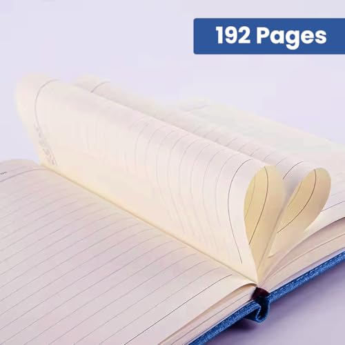 Image of Giftana Personalized Diary with Name, Customized Leather Notebook Diary with Magnetic Flip Lock, A5 Size, 192 Ruled Pages Office Diaries for Writing, New Year Corporate Gifts for Employee (Blue 2)