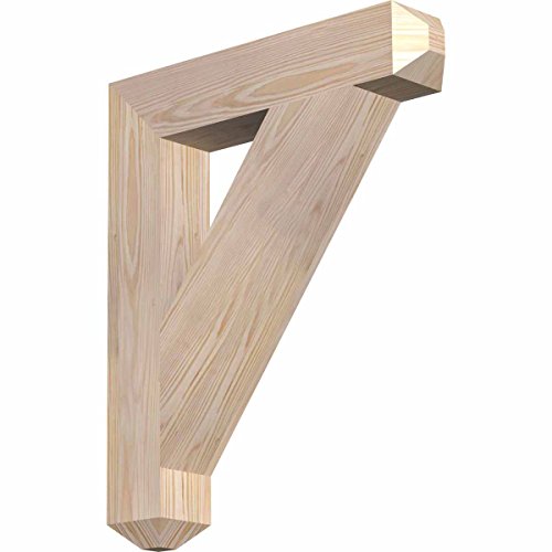 Ekena Millwork BKT04X20X24TRA04SDF Traditional Craftsman Smooth Bracket, 3.5" Width x 20" Depth x 24" Height, Douglas Fir
