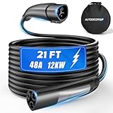 Autodecor 1Up 21ft 48A for Tesla Charger Extension Cable - UL Certified Heavy-Duty Silver-Plated NACS EV Extension Cord Compatible with Tesla Mobile Connector & Wall Charger, Model 3/Y/S/X/Cybertruck