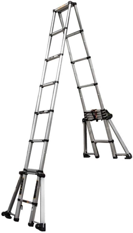 Buy Lightweight Foldable Portable MUMUMI Ladders Telescoping Extension Ladder with 4 Stabiliser