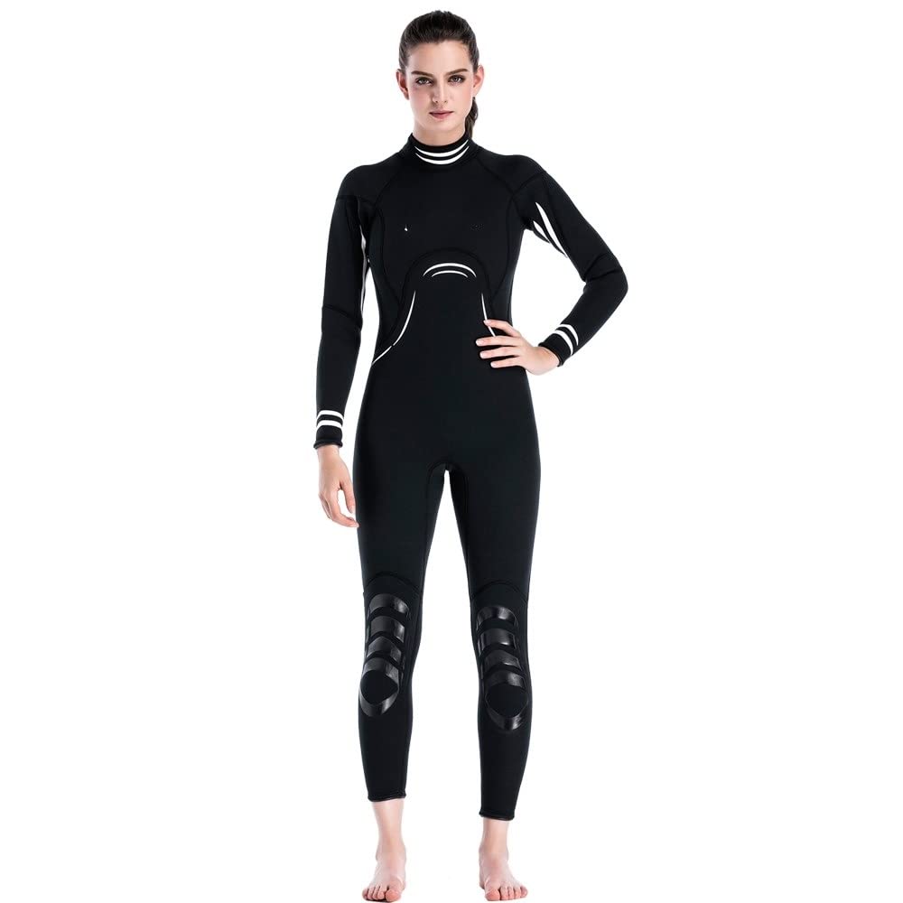 Combinaison de plongée une pièce pour couple - Combinaison de plongée en néoprène de qualité supérieure pour adulte - Combinaison courte de 3 mm (Couleur : femme, taille : XL)