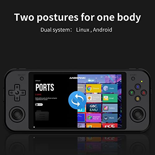 Anbernic-RG552-Consolas-de-Juegos-Portatil-536-Pulgadas-IPS-Videojuegos-Portatil-Free-with-64G-TF-Card-Built-in-4224-Juegos-RK3399-Chip-Dual-System-LinuxAndroid-System-HDMI-Function-Black