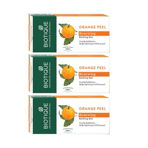 Image of Biotique Orange Peel Revitalizing Body Soap 450g (150g x 3).