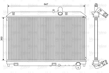 Valeo 701561 Radiator for Select Mazda RX-8 Models
