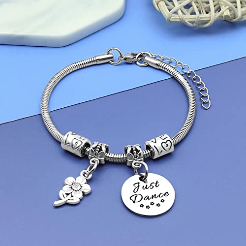 Image of DlaeKua Dance Gifts for Bracelets Jewelry Dance Team Gifts Valentines Day Gift for Dancing Teacher Dancers Birthday Stainless Steel