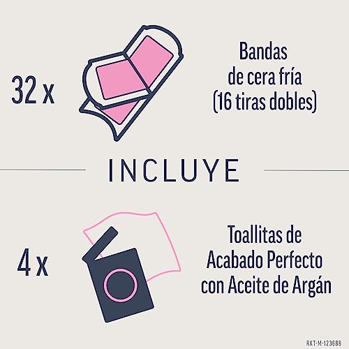 Veet Expert Bandas de Cera Fría Depilatoria para Depilación Facial, Adecuado para Labio Superior (Bigote), con Manteca de Karité, 32 tiras - imagen 7