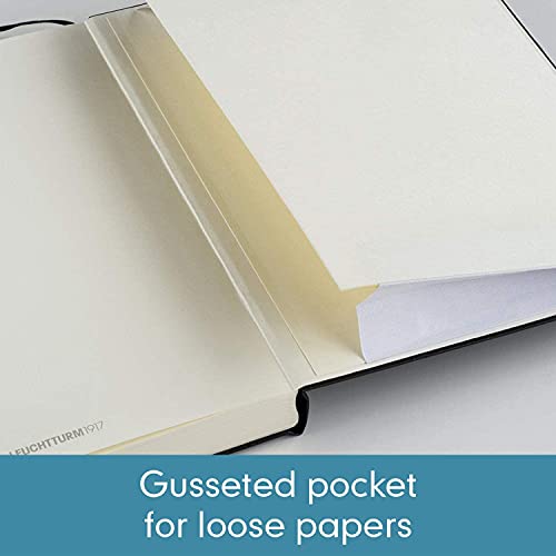 Image of LEUCHTTURM1917 - Notebook Hardcover Medium A5-251 Numbered Pages for Writing and Journaling (Nordic Blue, Dotted)