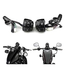 Motorcycle Handlebar Switch, 25 mm Push Button Switch, Black, Manual Operation