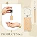 Yinkin 100 Pcs Wooden Keychain Blanks Bulk Laser Engraving Key Chain Unfinished Wooden Key Ring Tag for DIY Gift Crafts (Rectangle)