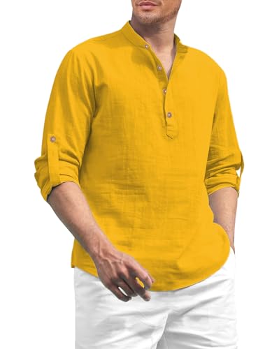 Image of Vida Loca Men Solid Cotton Blend Straight Kurta Shirt