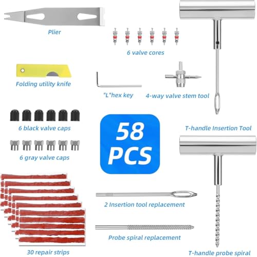 Kit de réparation de pneus universel pour éviter le remorquage forcé