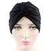 HZUX Fashion Hijabs for Women Muslim Soft Head Headwear India Hat Cancer Chemo Turban Wrap Scarf Cap … Black