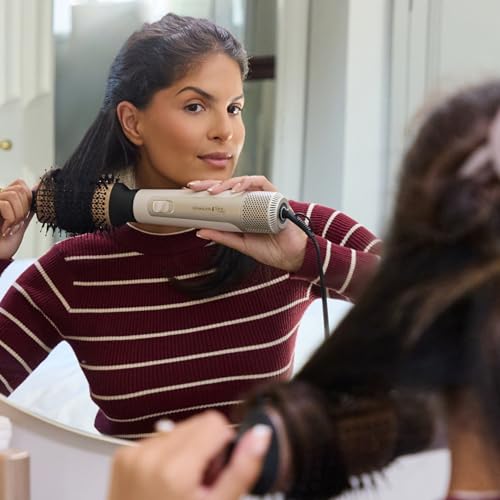 Remington Shine Therapy Hair Dryer Brush 2.4” Oval Hot Air Brush Keratin Argan Oil Ionic Anti-Frizz Ceramic Volumizer 1100W Blowout Styler for Smooth Frizz-Free Salon Hair - Image 10
