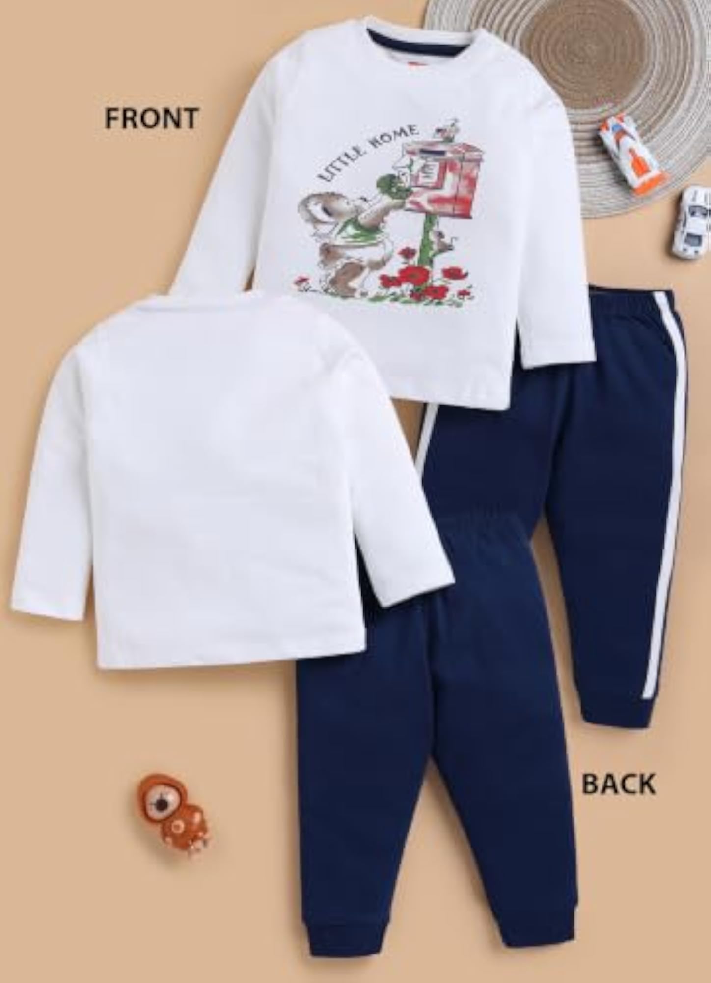 100% Cotton Full Sleeve T-Shirt & Pyjama Sets Pack Of 3