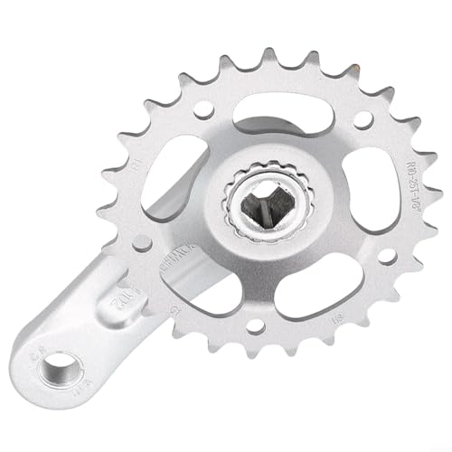Besttoolifes - Besttoolifes Kinder-Kurbelgarnitur, 25 t/28 t, Singlespeed, Aluminiumlegierung, Kurbelarme, Modelle und Struktur, federleicht, alt für Kinder, für Fahrräder, Loch, dauerhaft, Schulwinkel (25T, 102 mm