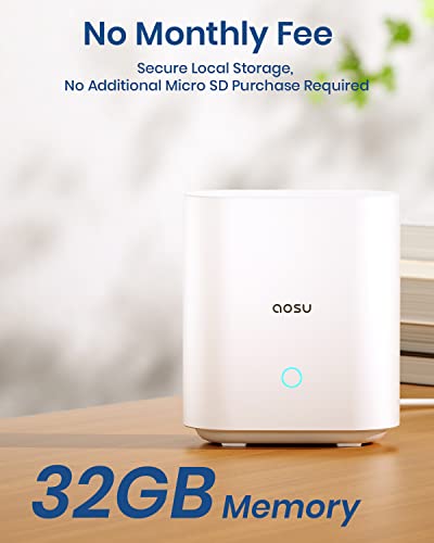 Aosu Solar Security Cameras Wireless Outdoor, 2K Qhd Battery Powered Home Security System, 4 Cameras Kit With 166° Ultra-Wide View, Forever Power, Spotlight Camera, 32G Local Storage, No Monthly Fee #TOP3