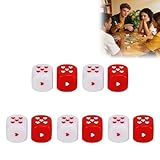 Yuecoom 25mm Dés De Coeur, 5 Paires 6 Faces De Méthodes De Jeu Multiples en...