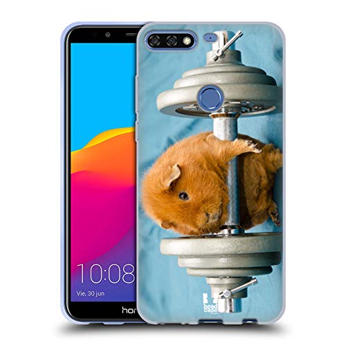 Image of Head Case Designs Weightlifter Guinea Pig Funny Animals Soft Gel Case Compatible With Honor 7C / Enjoy 8