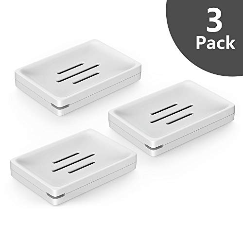 Luvan Soap Dishes Holder for Bathroom with Drain,Detachable for Easy Cleaning,Made of Food-Grade