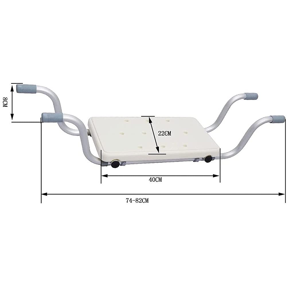 Silla de ducha ligera para bañera, asiento suspendido para ancianos discapacitados, banco de baño extensible y ayuda de seguridad para ducha interior, bandeja de bañera