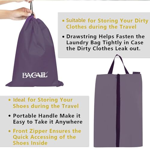 BAGAIL 8 Set/9 Set Packing Cubes Luggage Packing Organizer for Travel, Suitcase Packing Bags for Travel Accessories