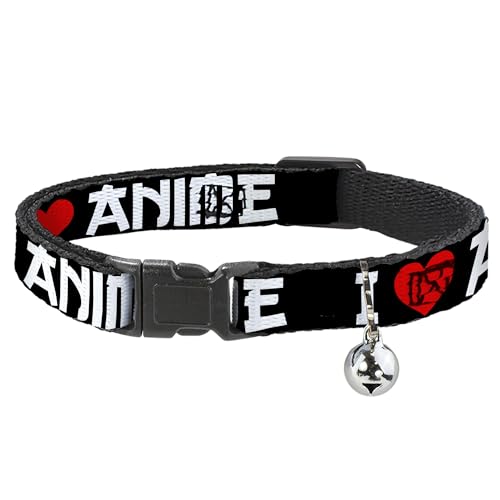 Collar de gato breakaway antitirones seguro con estampado anime bold 2