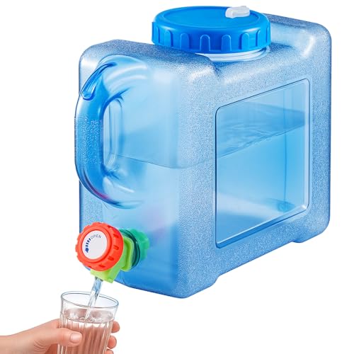 Trintion Camping Water Container with Tap Portable Camp Water Carrier Bucket BPA-Free Water Storage Tank for Outdoor Camping Fishing Party Van RV (5L)