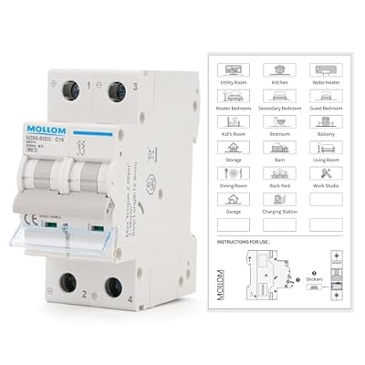 MOLLOM Disyuntor Miniatura 2P CC 500V 16A Curva C16