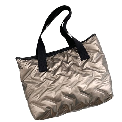 EPIPHQNY Tote Bag for Women, Fashionable Winter Quilted Puffer Shoulder