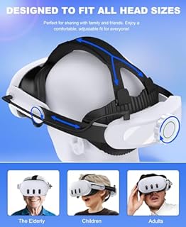 HELLCOOL Head Strap with 10000mAh Battery Pack Cables for Meta Quest 3S/3/2,Adjustable Elite Strap Replacement Intended for Quest Head Strap,VR Headset Accessories Extend PlayGame Time Reduce Pressure