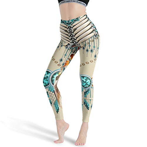 Native American Mandala Dreamcatcher 3D Printed Girls Leggings High Waist Yoga Pants Pilates Apparel For Running White Xl #TOP2
