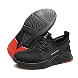 Zapatos con Punta de Acero, Zapatos de Seguridad Unisex, Zapatillas con Punta de Acero para Hombres y Mujeres, Zapatos de Trabajo con protección para los Dedos, Antideslizantes, Transpirables