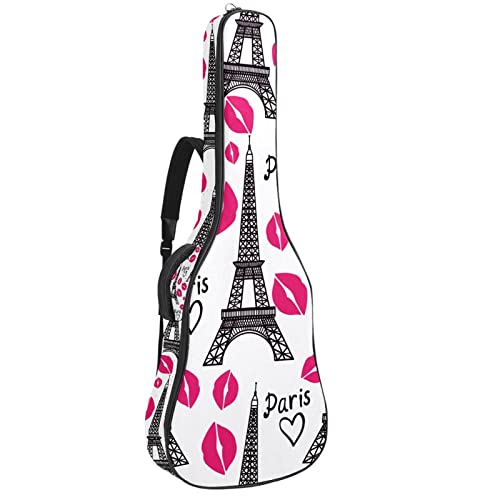 Sac guitare acoustique imperméable rembourré et épais rouge