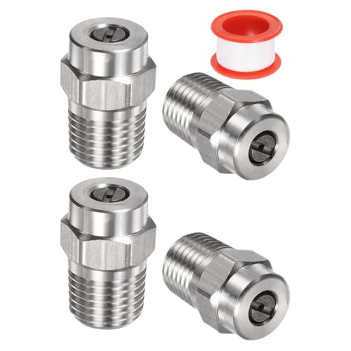M METERXITY 4�Z�b�g �T�[�t�F�X�N���[�i�[�`�b�v - 15�x 1/4�C���` NPT �I�X #15035 �������@�m�Y�� �N���[�i�[�m�Y�� �����p�A�V�[�����O�e�[�v�t���X�e�����X�X�`�[���� (�I���t�B �X�a1.156mm)