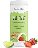 RelaxSlim Anti Stress Drink - Pure Magnesium Citrate Powder with Organic Strawberry and Lime Flavor - Natural Aid to a Slow Metabolism, Constipation & Sleeping Difficulties - 8 oz (Solo Pack)