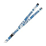 Rico Industries NFL Football Detroit Lions 19' x 1' Premium Unisex-Adult Safety Breakaway Lanyard - Flash