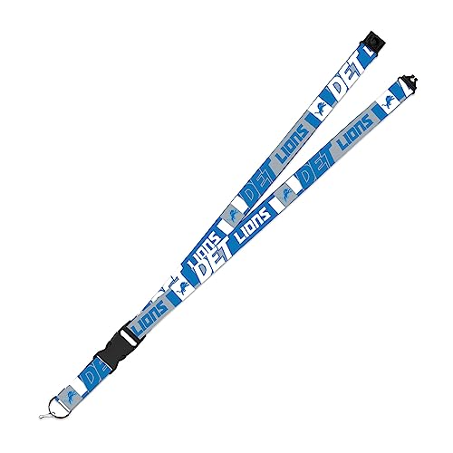 Rico Industries NFL Football Detroit Lions 19 x 1 Premium Unisex-Adult Safety Breakaway Lanyard - Flash