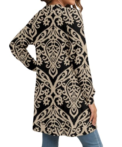 Image of YSYOKOW Cardigan Sweaters for Women Long Sleeve Open Front with Pockets | Long Cardigans for Women Lightweight Soft Casual Dressy Loose Fit Cardigan Sweater with Pockets for Work and Office