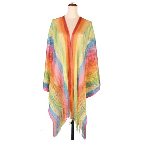Large Sexy Sunscreen LGBTQ Rainbow Gay Pride Mesh Scarf Shawl For Women Beach Travel