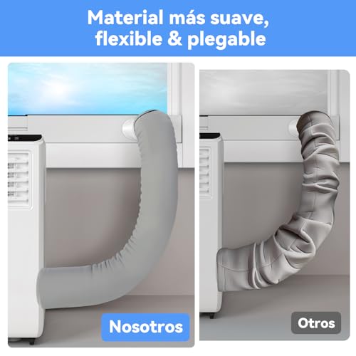 Miniatura 4 de Agptek Funda Aislante Térmica 150x50cm, Para Manguera 5 Y 5,9 De Aire Acondicionado Portátil, Cubierta Universal Eva Para Tubo De Escape Con Cierre Autoadhesivo