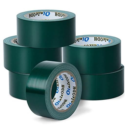 Oleitodh 6 Pack Green Duct Tape Heavy Duty,8.3 Mil Thickness,2 Inches x 30 Yards,Strong Industrial Strength,Flexible,No Residue,Waterproof and Tear by Hand,Multi-Use for Indoor & Outdoor Repairs