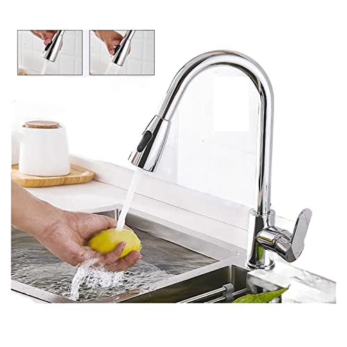 Robinet de cuisine à trou unique et mitigeur pivotant LWX argent - 2