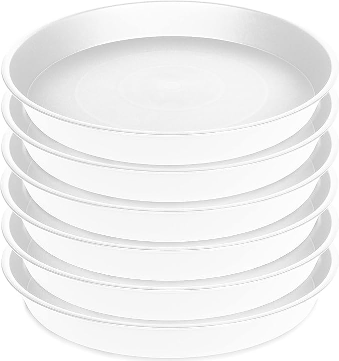 PlantsVaatika Heavy Duty Bottom Plate/Base Tray/Saucer for Plants Suitable for 14 inch Pot Plant Container Set for Both Indoor/Outdoor Pots Red Color White (Set of 6)-image-12