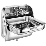 Stainless Steel Folding Sink For Caravan Camper Motorhome with Faucet Rv, Bars, Food Trucks, Motorhomes, Boats, Vans