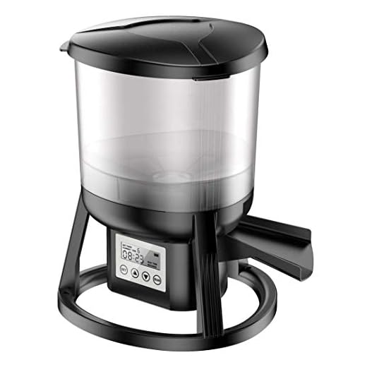 PondH2o Automatic Pond Fish Feeder with Rechargeable Battery, 13lb Capacity, with LCD Display Controller Automatic Fish Food Feeding Dispenser Outdoor Koi Fish