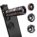 Produktbild AFAITH HD Handy Kamera Lens Kit, 5 in 1 Telefon Kamera objektiv Kit - 12xTelephotoobjektiv + 180° Fischaugenobjektiv + 0.36X Weitwinkel + 15X Makroobjektiv Kompatibles iPhone X/XS/8 Samsung und mehr