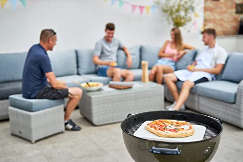 Hans Grill Pizza Stone | Rectangular Pizza Stone For Oven Baking & Bbq Grilling With Free Wooden Peel | Extra Large 15 X 12" Inch Durable Cordierite Cooking Stone. #TOP7