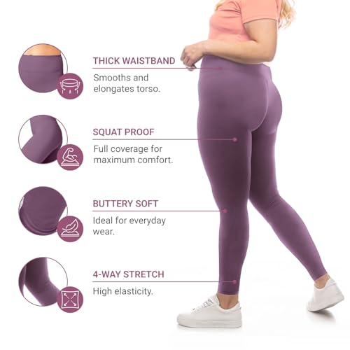 Image of SATINA High Waisted Leggings for Women - Comfortable and Stretchy in Versatile Sizes and Colors