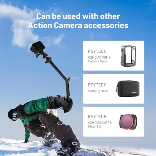 PGYTECH CapLock MantisPod Z, vídeo vlogging para DJI OSMO Action 4/3, Gopro Hero 12/11/10/9, câmera